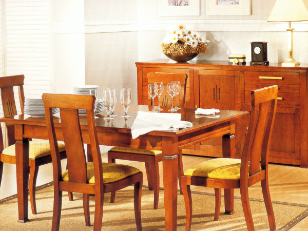 APARADOR ALCALÁ 3P. GRANDE MESA COMEDOR ALCALÁ RECTG. EXT. SILLA ALCALÁ