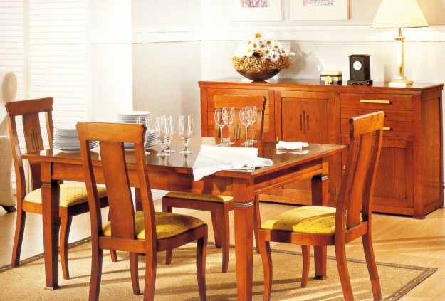 APARADOR ALCALÁ 3P. GRANDE MESA COMEDOR ALCALÁ RECTG. EXT. SILLA ALCALÁ