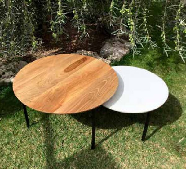 Mesa auxiliar Atenea redonda